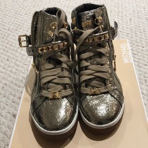 Michael Kors gold sneakers